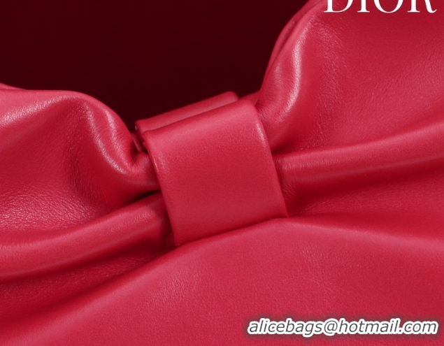 Luxurious Dior Bow Small Bag in Lambskin Leather 0714S Red 2026