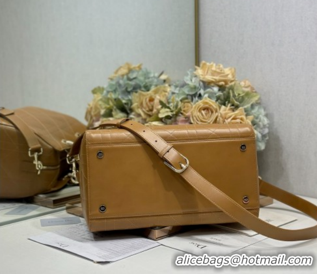 Top Design Dior Lady Dior Large Top Handle Bag in Cannage Smooth Apricot 1441L 2026