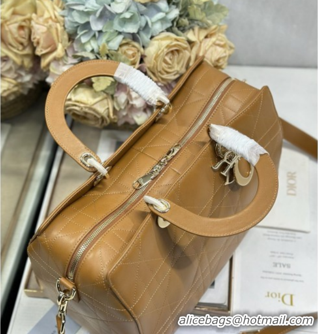 Top Design Dior Lady Dior Large Top Handle Bag in Cannage Smooth Apricot 1441L 2026