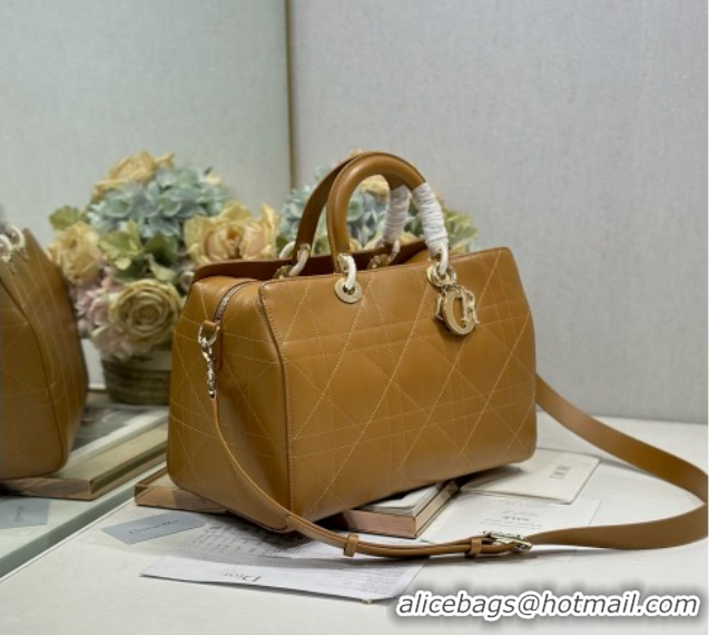 Top Design Dior Lady Dior Large Top Handle Bag in Cannage Smooth Apricot 1441L 2026