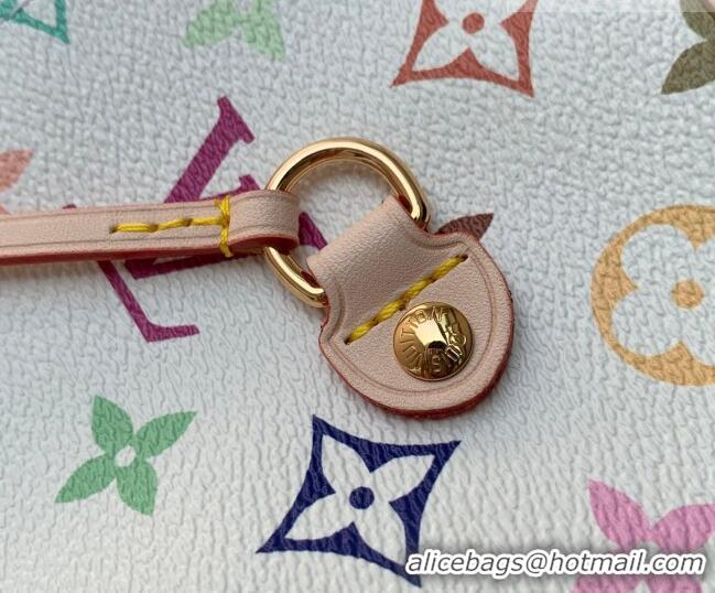 Famous Brand Louis Vuitton LV x TM Neverfull MM Bag in Multicolor/White Canvas M27787 2026