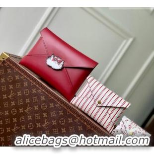 Good Quality Louis Vuitton Kirigami Pochette Pouch Set Plum Red M25760 2026