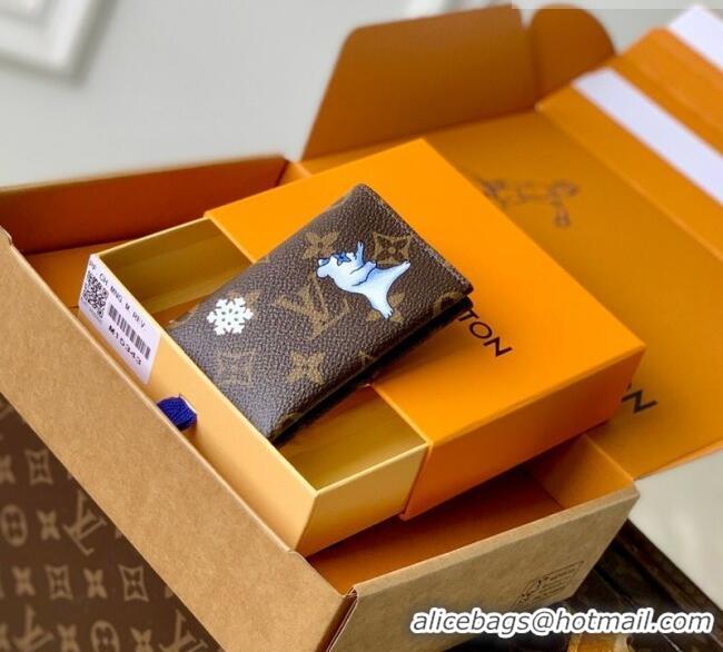 Inexpensive Louis Vuitton Slim Card Holder in Printed Monogram Snowy Pearl M15343 2026