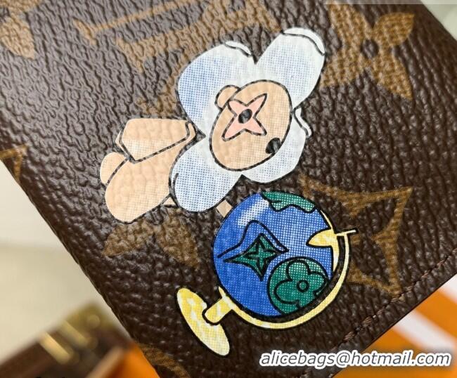 Inexpensive Louis Vuitton Slim Card Holder in Printed Monogram Snowy Pearl M15343 2026