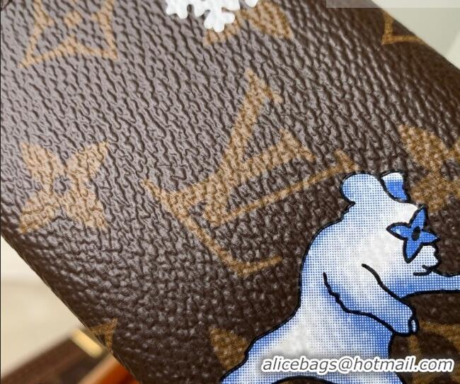 Inexpensive Louis Vuitton Slim Card Holder in Printed Monogram Snowy Pearl M15343 2026