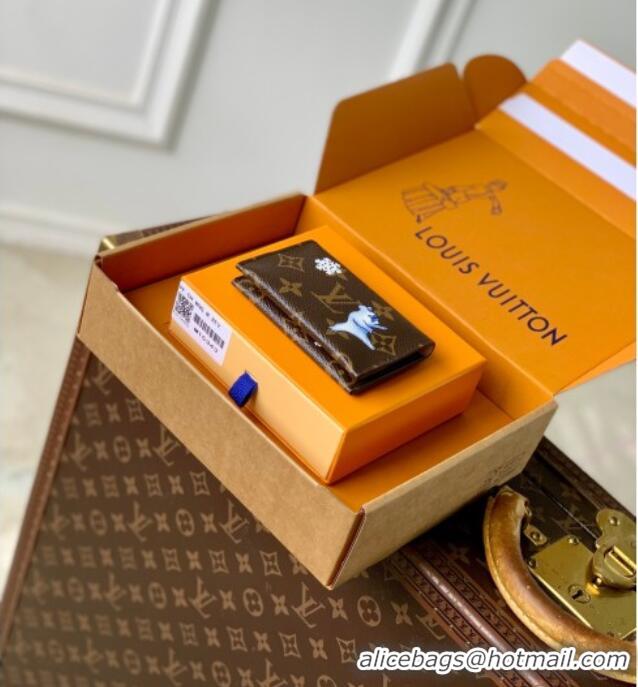 Inexpensive Louis Vuitton Slim Card Holder in Printed Monogram Snowy Pearl M15343 2026