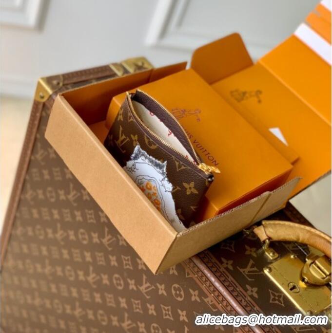 Top Quality Louis Vuitton Key Pouch S in Cat Printed Monogram Canvas M13559 2026