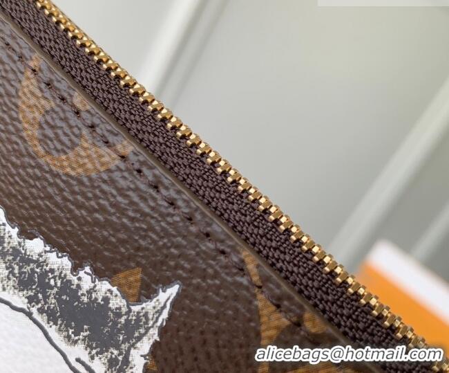 Top Quality Louis Vuitton Key Pouch S in Cat Printed Monogram Canvas M13559 2026