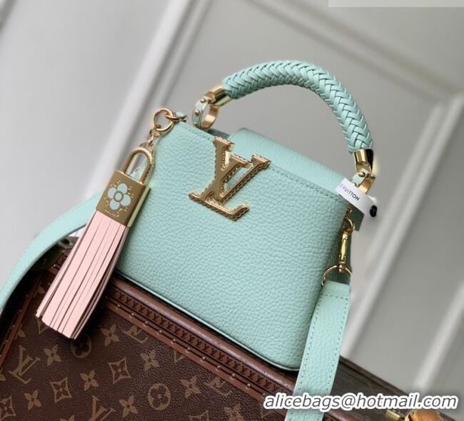 Promotional Louis Vuitton Crafty Capucines Mini Bag in Grained Leather with Tassel M25466 Green 2026