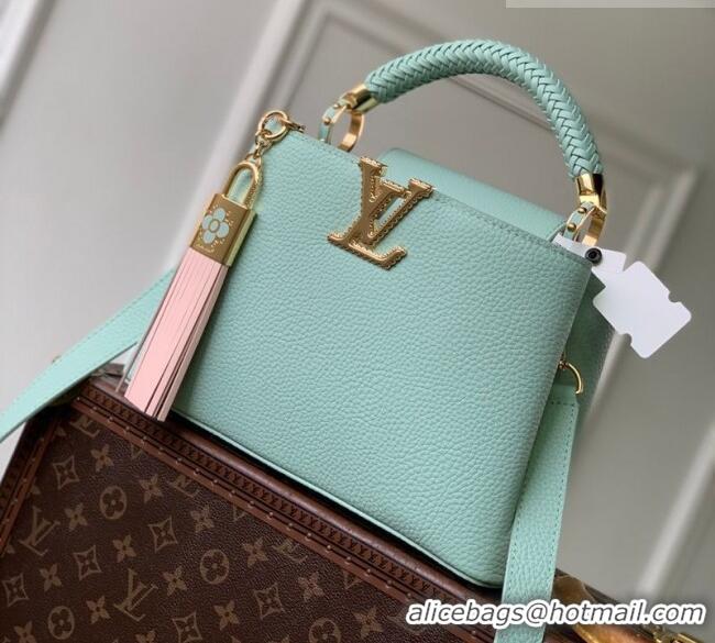 Discount Louis Vuitton Crafty Capucines BB Bag in Grained Leather with Tassel M25466 Green 2026