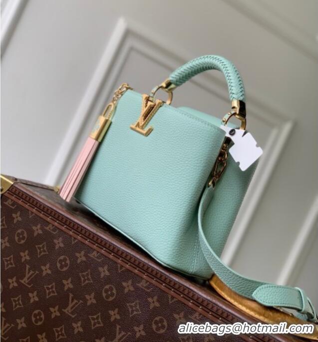 Discount Louis Vuitton Crafty Capucines BB Bag in Grained Leather with Tassel M25466 Green 2026