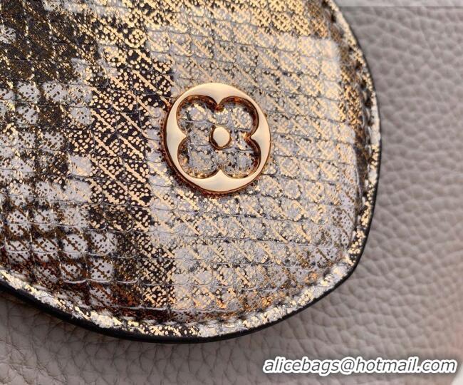 Top Quality Louis Vuitton Capucines BB Bag in Taurillon and python-embossed leather N89369 Grey 2026