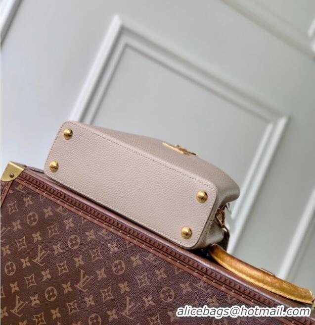 Top Quality Louis Vuitton Capucines BB Bag in Taurillon and python-embossed leather N89369 Grey 2026