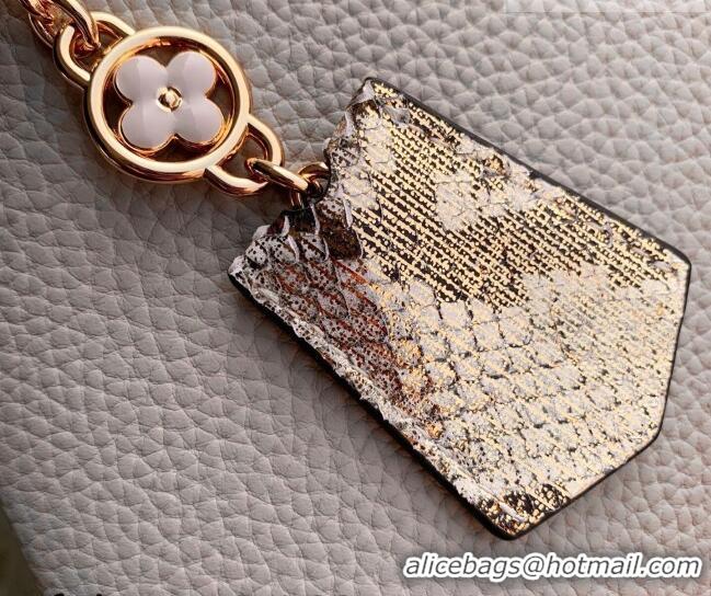 Top Quality Louis Vuitton Capucines BB Bag in Taurillon and python-embossed leather N89369 Grey 2026