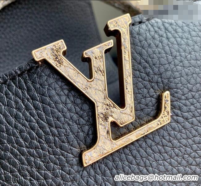 Best Price Louis Vuitton Capucines BB Bag in Taurillon and python-embossed leather N89369 Black 2026