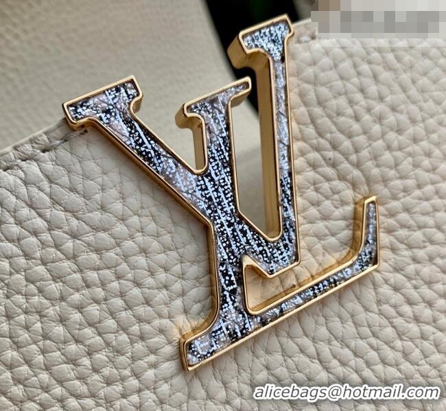 Best Price Louis Vuitton Capucines BB Bag in Taurillon and python-embossed leather N89369 White 2026