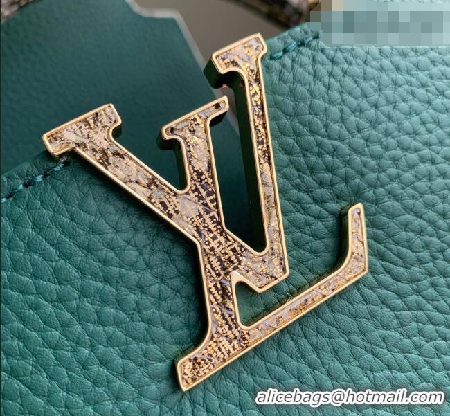 Best Price Louis Vuitton Capucines BB Bag in Taurillon and python-embossed leather N89369 Green 2026