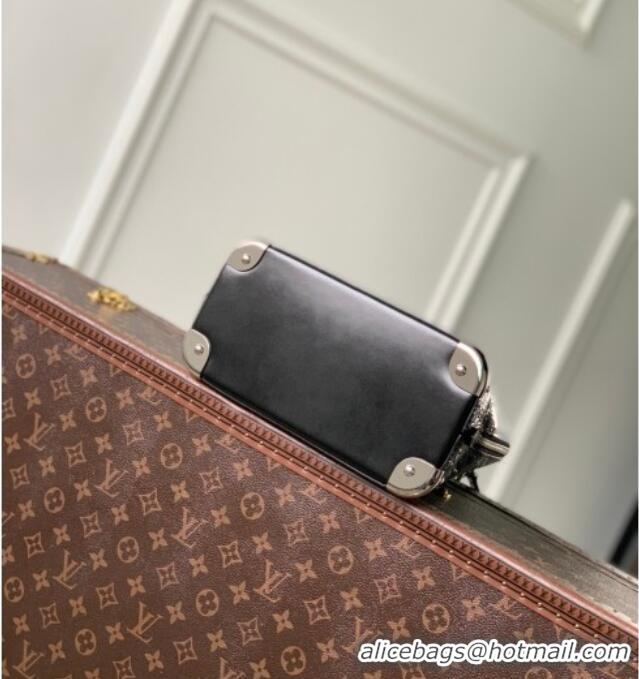 Best Price Louis Vuitton Alma Trunk BB Bag with Studs in Black Grained Shiny Leather M27812 2026