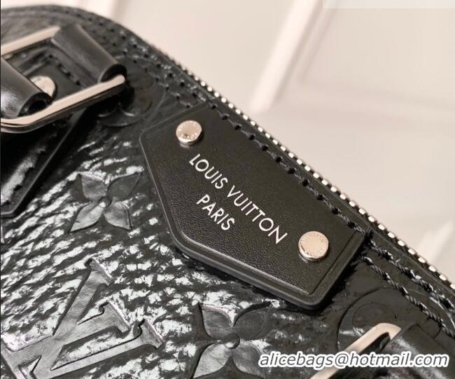 Best Price Louis Vuitton Alma Trunk BB Bag with Studs in Black Grained Shiny Leather M27812 2026