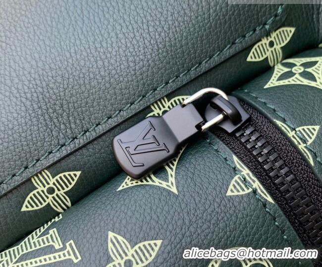 Promotional Louis Vuitton Men's Discovery Backpack PM Bag in Monogram Shadow Leather M27230 Forest Green 2026