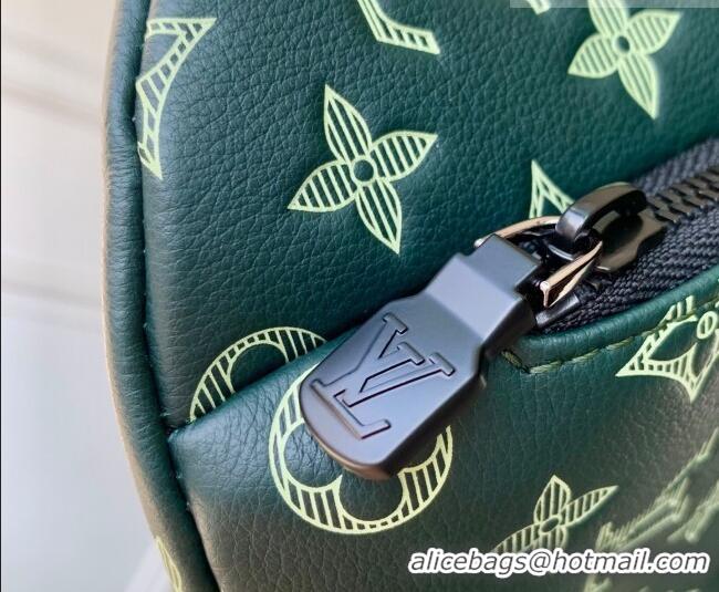 Famous Brand Louis Vuitton Men's Rush Bumbag Belt Bag in Monogram Shadow Leather M27153 Forest Green 2026