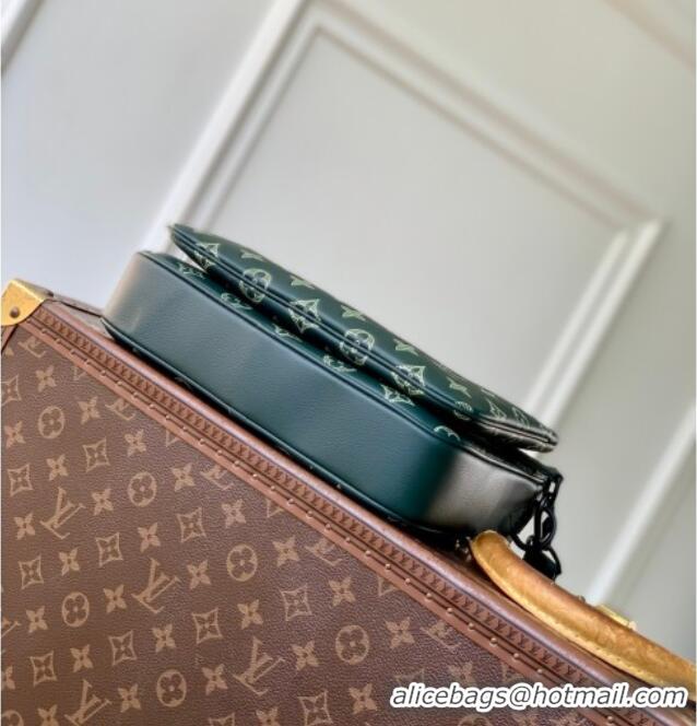 Pretty Style Louis Vuitton Men's Trio Messenger Bag in Monogram Shadow Leather M27154 Forest Green 2026
