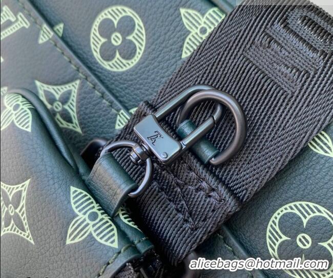 Pretty Style Louis Vuitton Men's Trio Messenger Bag in Monogram Shadow Leather M27154 Forest Green 2026