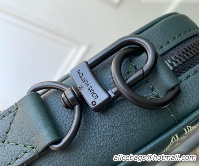 Pretty Style Louis Vuitton Men's Trio Messenger Bag in Monogram Shadow Leather M27154 Forest Green 2026