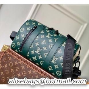 Promotional Louis Vuitton Men's City Keepall Bag in Monogram Shadow Leather M27184 Forest Green 2026
