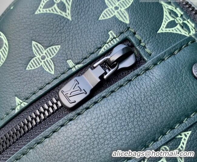 Promotional Louis Vuitton Men's City Keepall Bag in Monogram Shadow Leather M27184 Forest Green 2026