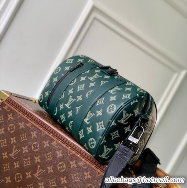 Promotional Louis Vuitton Men's City Keepall Bag in Monogram Shadow Leather M27184 Forest Green 2026