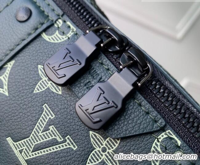 Promotional Louis Vuitton Men's City Keepall Bag in Monogram Shadow Leather M27184 Forest Green 2026