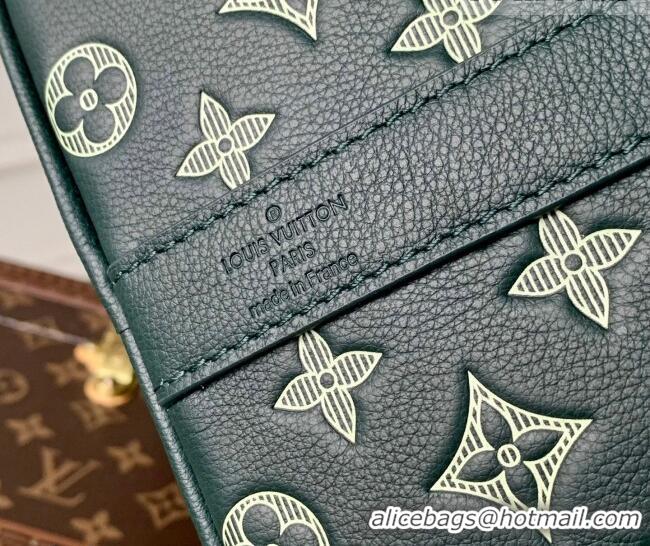 Top Quality Louis Vuitton Men's Keepall Bandoulière 50 Travel Bag in Monogram Shadow Leather M27179 Forest Green 2026