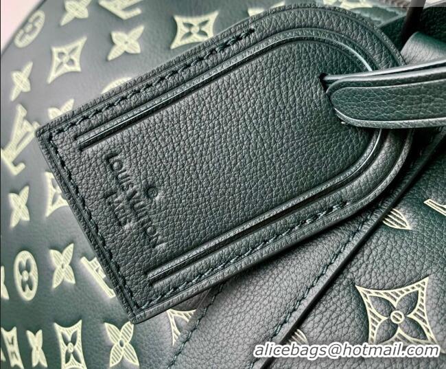 Top Quality Louis Vuitton Men's Keepall Bandoulière 50 Travel Bag in Monogram Shadow Leather M27179 Forest Green 2026