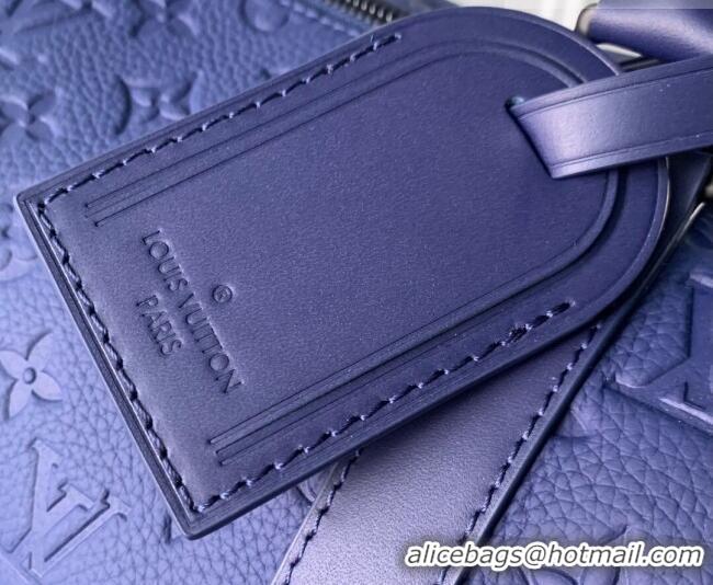 Best Price Louis Vuitton Men's Keepall Bandoulière 50 Travel Bag in Monogram Taurillon Leather M11495 Blue 2026