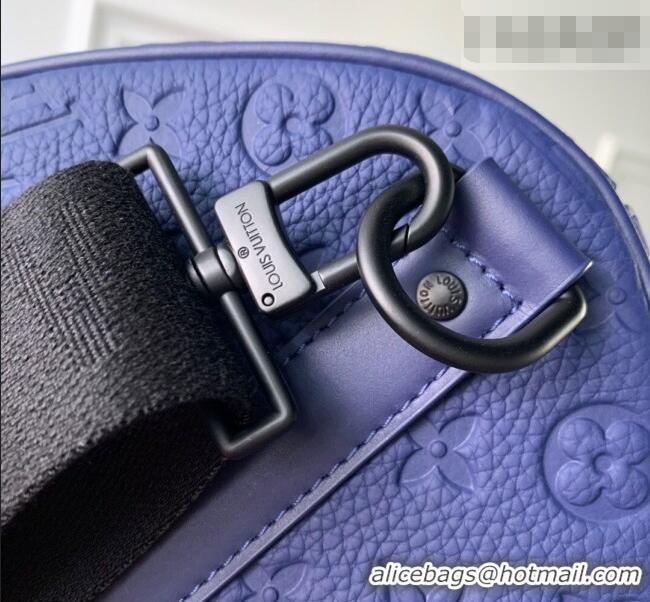 Best Price Louis Vuitton Men's Keepall Bandoulière 50 Travel Bag in Monogram Taurillon Leather M11495 Blue 2026