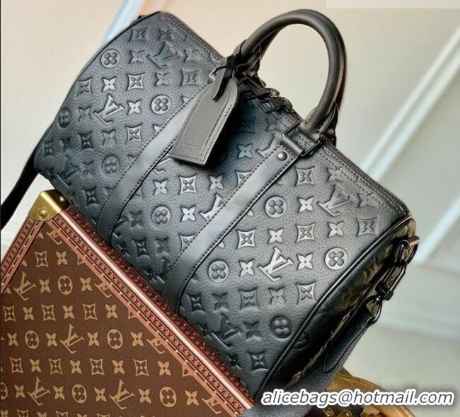 Grade Design Louis Vuitton Keepall Bandoulière 35 Bag in Taurillon Monogram Leather M22765 Black 2026