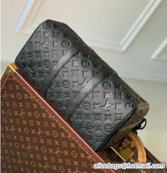 Grade Design Louis Vuitton Keepall Bandoulière 35 Bag in Taurillon Monogram Leather M22765 Black 2026
