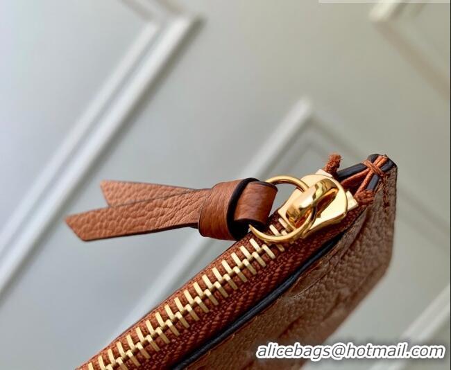 Best Price Louis Vuitton Pochette Félicie Mini Bag in Monogram Empreinte Leather M64064 Brown 2026