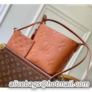Promotional Louis Vuitton All In BB Bucket Bag in Monogram Empreinte Leather M28820 Brown 2026