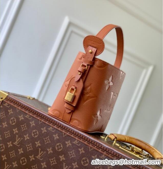 Promotional Louis Vuitton All In BB Bucket Bag in Monogram Empreinte Leather M28820 Brown 2026
