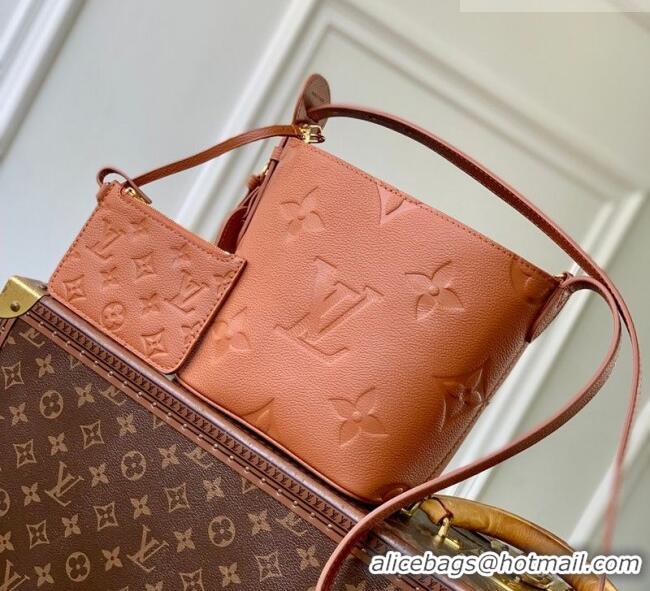 Promotional Louis Vuitton All In BB Bucket Bag in Monogram Empreinte Leather M28820 Brown 2026
