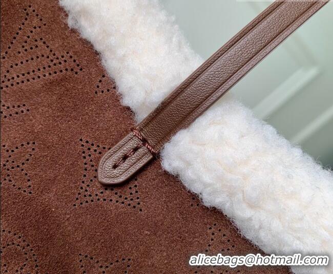 Buy Cheap Louis Vuitton CarryAll PM Bag in Mahina Suede M26421 Dark Brown 2026