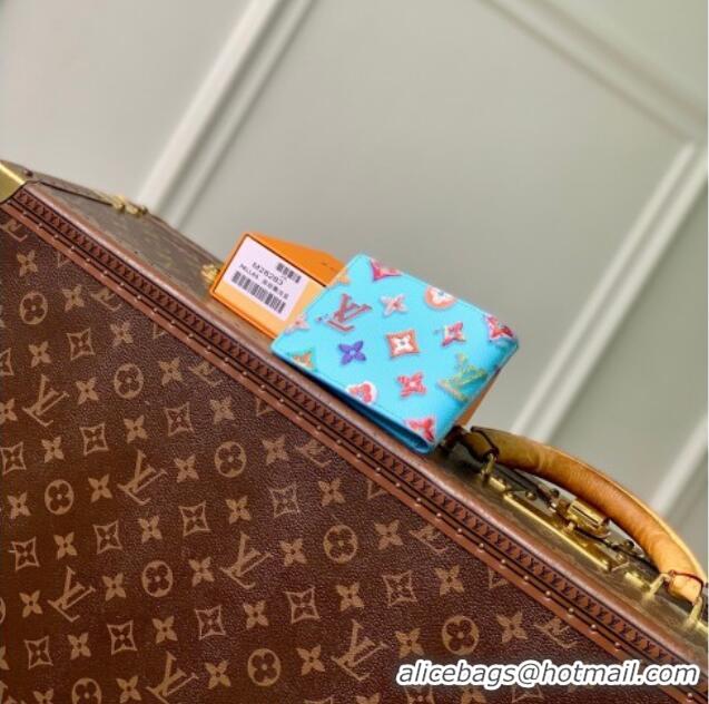 Buy Discount Louis Vuitton Slender Wallet in Monogram Donuts Canvas M28042 Blueberry Blue 2026