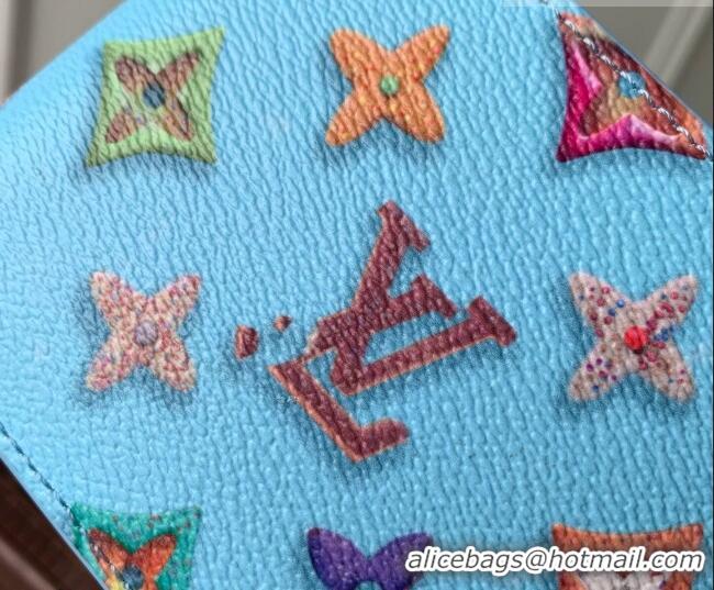 Buy Discount Louis Vuitton Slender Wallet in Monogram Donuts Canvas M28042 Blueberry Blue 2026