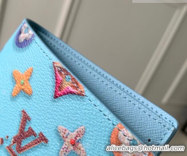 Buy Discount Louis Vuitton Slender Wallet in Monogram Donuts Canvas M28042 Blueberry Blue 2026