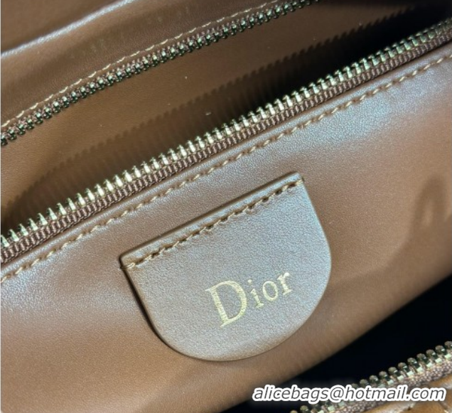 Classic Hot Dior Lady Dior Large Top Handle Bag in Cannage Smooth Brown 1441L 2026