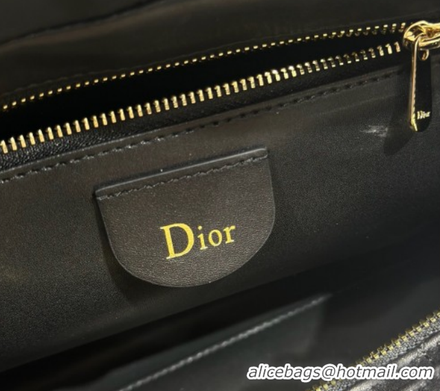 Low Price Dior Lady Dior Large Top Handle Bag in Cannage Smooth Black 1441L 2026