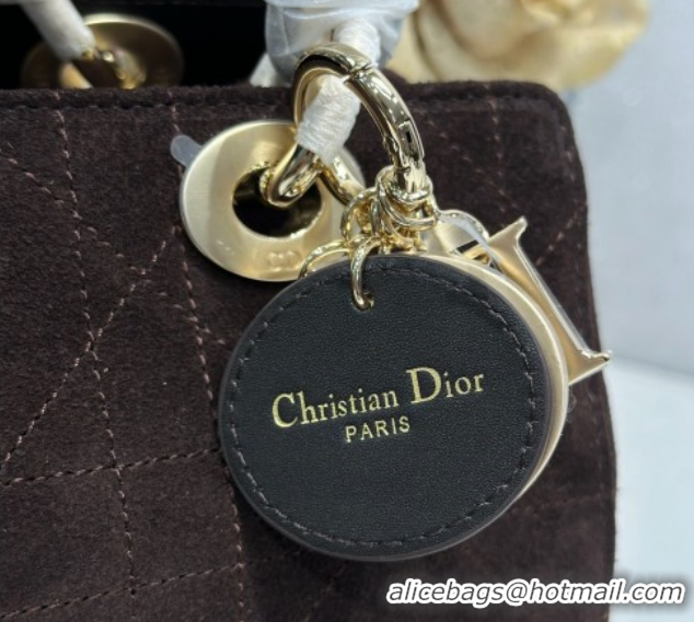 Best Product Dior Lady Dior Small Top Handle Bag in Cannage Suede 1440S Black 2026