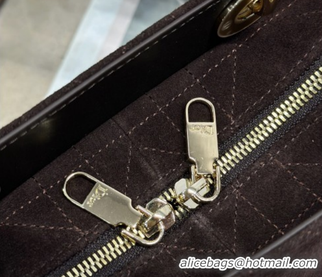 Best Product Dior Lady Dior Small Top Handle Bag in Cannage Suede 1440S Black 2026